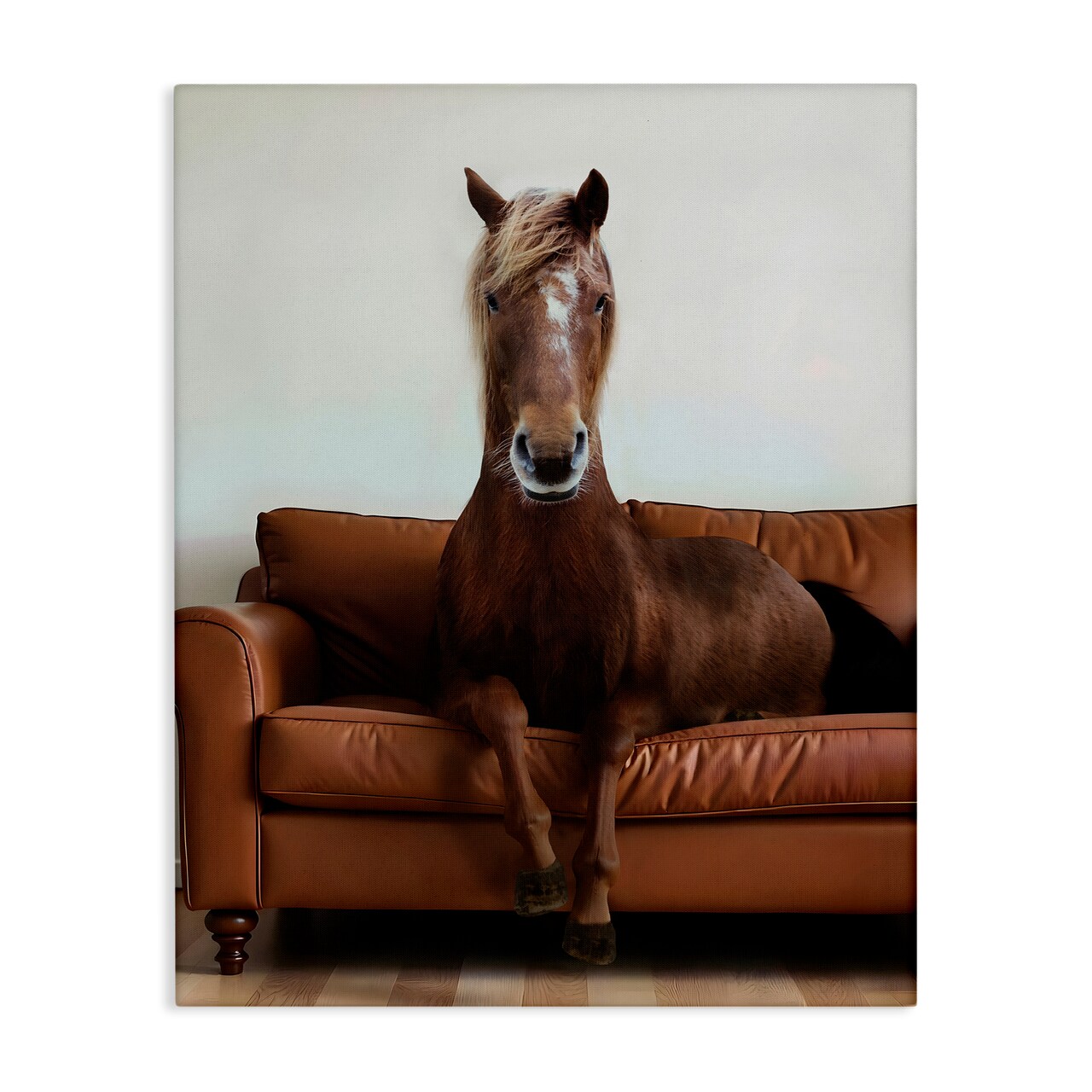 Stupell Industries Brown Horse on Couch Canvas By Lettered and Lined